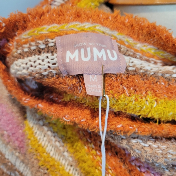 NWOT! Show Me Your Mumu Sue Cuffed Sweater Fall Striped Knit SZ M - Picture 10 of 13